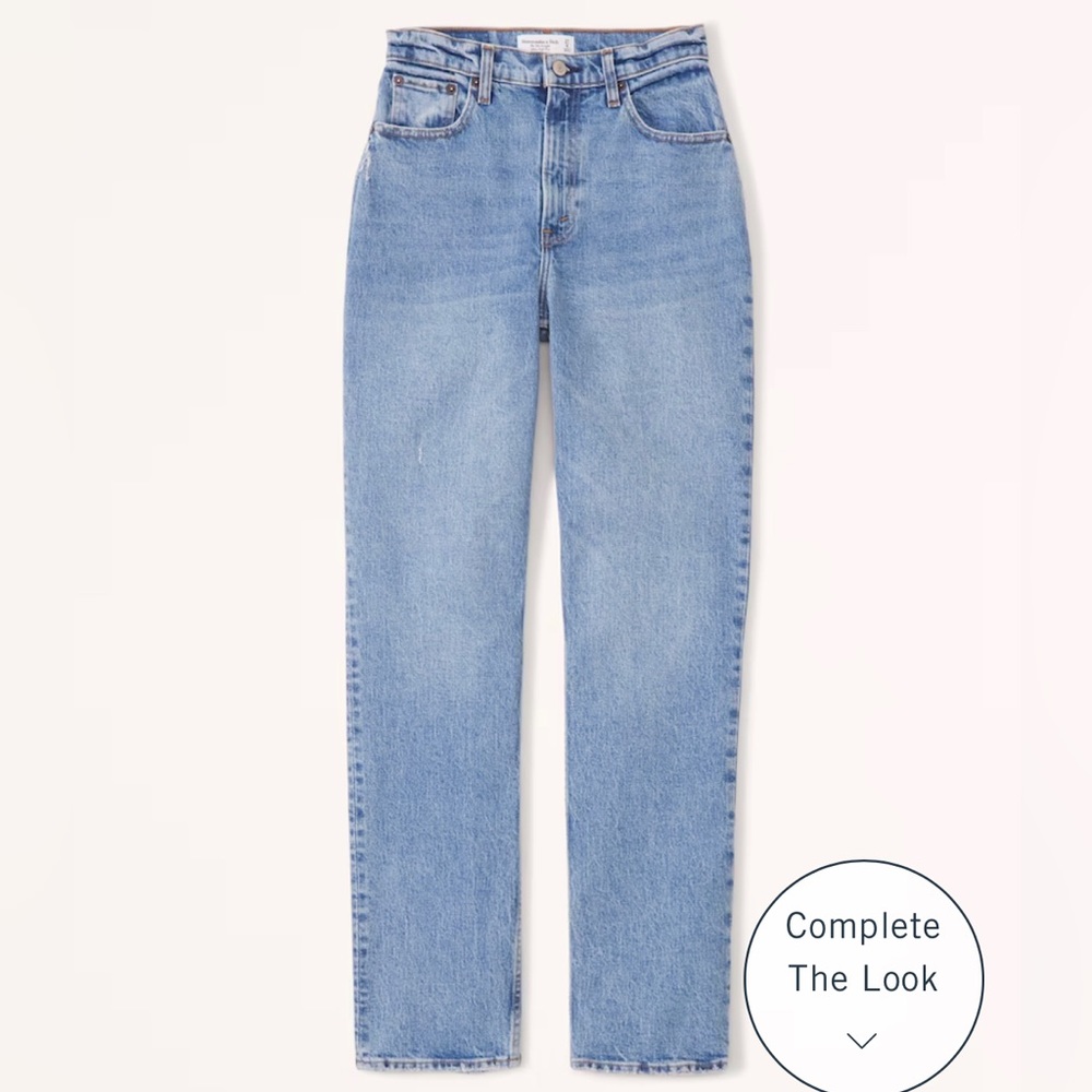 Abercrombie & Fitch Curve Love Ultra High Rise 90s Straight Jeans Size 29